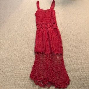 Crochet/lace maxi dress